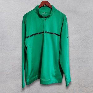 Nike Golf Tour Performance 1/4 zip pullover sweatshirt XL Green black fleece